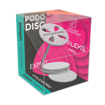 Wydłużony dysk do pedicure PODODISC M EXPERT oraz zestaw pilników jednorazowych 180 grit 5 szt (20 mm)