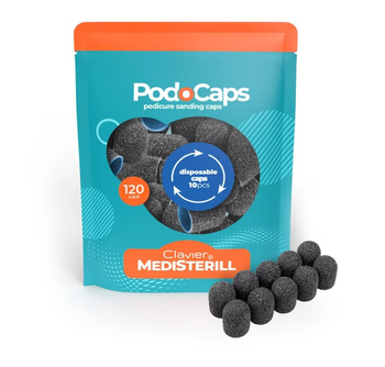 Clavier kapturek ścierny do pedicure 13mm gradacja #120 10szt podocaps