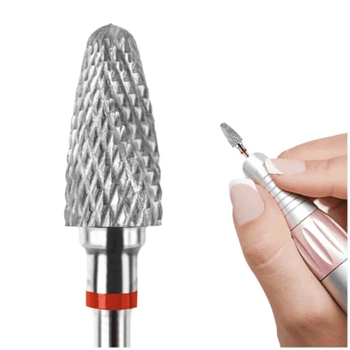 Clavier Frez Karbidowy z Węglika Spiekanego, stożek 3/32 Tirch Cylinder (F)-czerwony (delikatny)